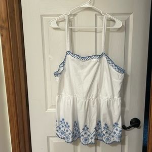 Lane Bryant cotton babydoll blouse